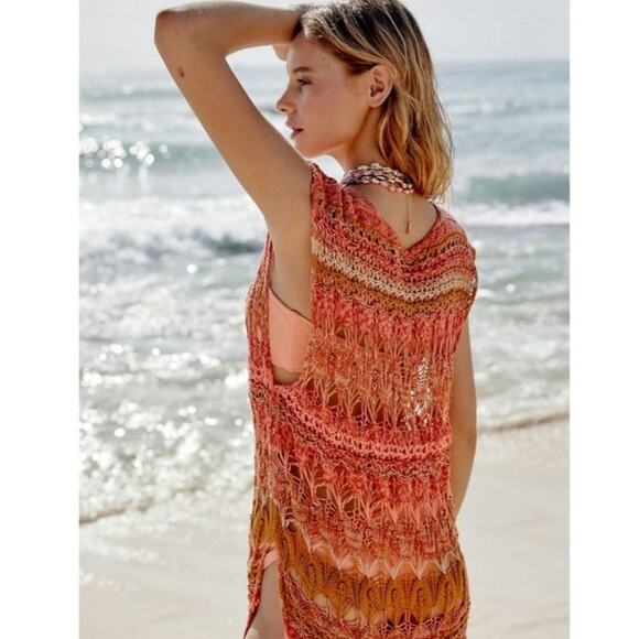 Free People Into The Flames Space Dye Knit Crochet Dress - Picture 9 of 10